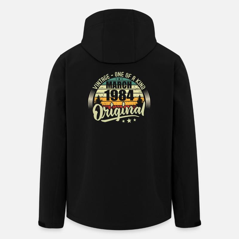 Légende Vivante Depuis Mars 1984 - Veste softshell homme en polyester recyclé Stanley/Stella - noir