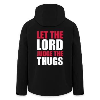 Lord Judge The Thugs - Men’s Recycled Softshell Jacket by Stanley/Stella - black - Back - AI Model Male 185 light (185cm)