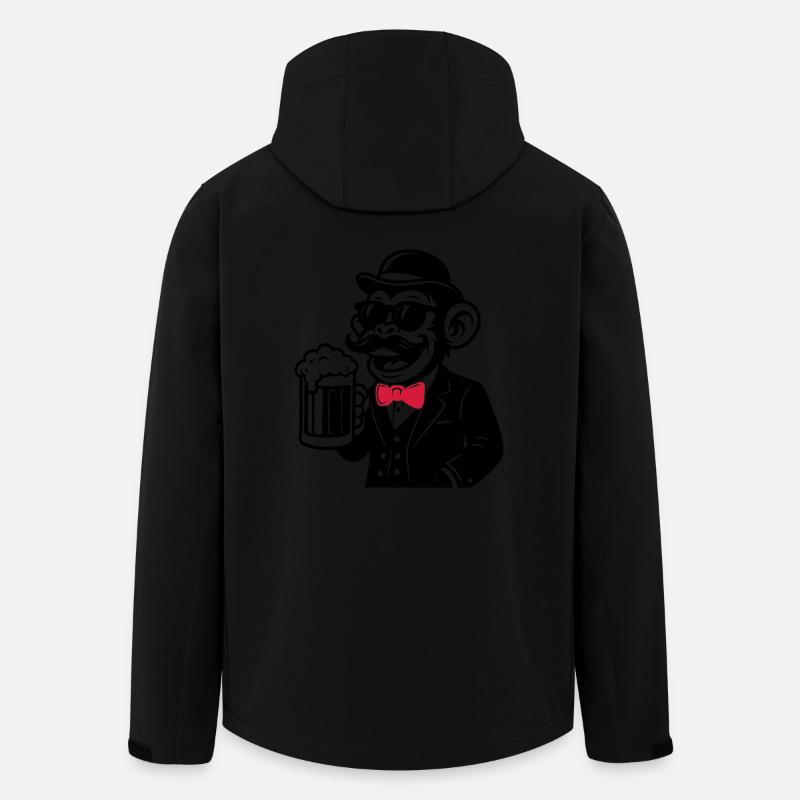 Monkey Beer Sir - Men’s Recycled Softshell Jacket by Stanley/Stella - black