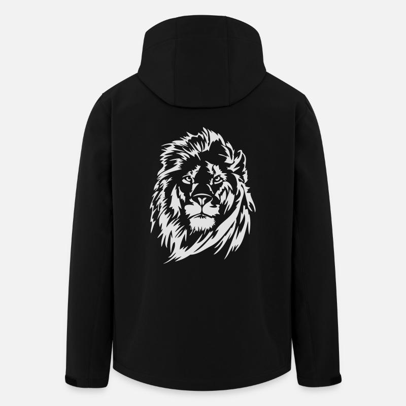 Löwe Wilsigns Löwenkopf König Mähne Geschenk - Recycelte Männer Softshell-Jacke von Stanley/Stella - Schwarz