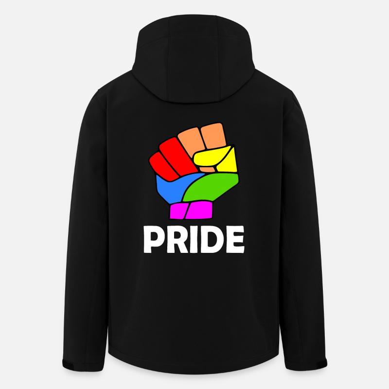 Pride - Recycelte Männer Softshell-Jacke von Stanley/Stella - Schwarz