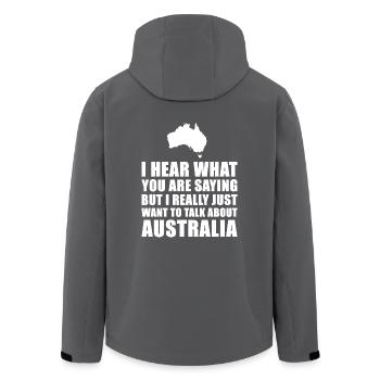 Drôle d'idée cadeau de vacances Australie - Veste softshell homme en polyester recyclé Stanley/Stella - noir - Dos - AI Model Male 185 light (185cm)