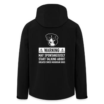 Funny Great Swiss Pencil Gift Idea - Men’s Recycled Softshell Jacket by Stanley/Stella - black - Back - AI Model Male 185 light (185cm)