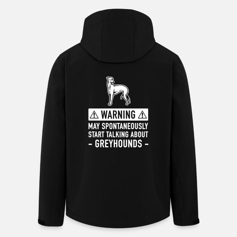 Idée drôle Greyhound cadeau - Veste softshell homme en polyester recyclé Stanley/Stella - noir