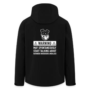 Funny Ratonero Bodeguero Andaluz's Gift Idea - Men’s Recycled Softshell Jacket by Stanley/Stella - black - Back - AI Model Male 185 light (185cm)