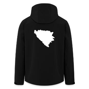 Bosnien und Herzegowina originelle Geschenkidee - Recycelte Männer Softshell-Jacke von Stanley/Stella - Schwarz - Hinten - AI Model Male 185 light (185cm)