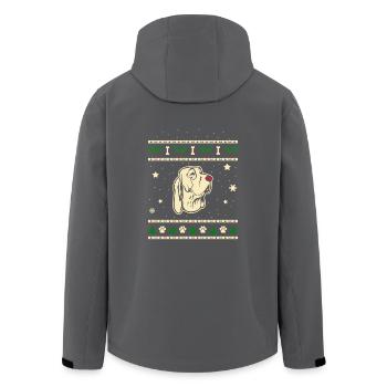 Bracco Italiano Weihnachtsgeschenk - Recycelte Männer Softshell-Jacke von Stanley/Stella - Anthrazit - Hinten - AI Model Male 185 light (185cm)