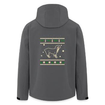 Entlebucher Weihnachtsgeschenk - Recycelte Männer Softshell-Jacke von Stanley/Stella - Anthrazit - Hinten - AI Model Male 185 light (185cm)