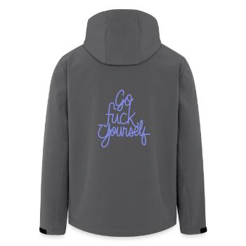 Go Fuck Yourself saying provocation humor gift - Men’s Recycled Softshell Jacket by Stanley/Stella - black - Back - AI Model Male 185 light (185cm)