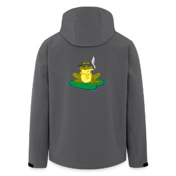 Frosch Kette Kappe Brille Zigarette Funny Geschenk - Recycelte Männer Softshell-Jacke von Stanley/Stella - Schwarz - Hinten - AI Model Male 185 light (185cm)