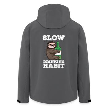 Sloth Sloth bottle of alcohol drink gift - Men’s Recycled Softshell Jacket by Stanley/Stella - anthracite - Back - AI Model Male 185 light (185cm)