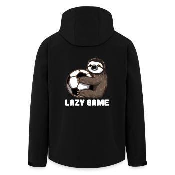 Sloth Sloth paresseux cadeau football match de football - Veste softshell homme en polyester recyclé Stanley/Stella - noir - Dos - AI Model Male 185 light (185cm)