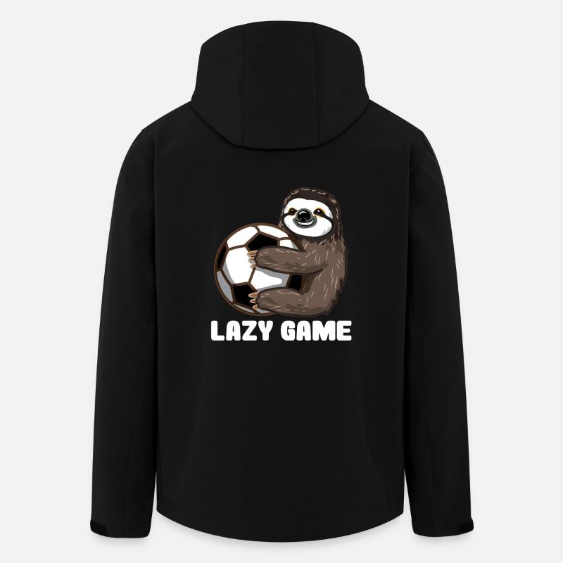 Sloth Sloth regalo calcio pigro altro paio di maniche - Giacca softshell uomo in poliestere riciclato di Stanley/Stella - nero