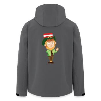 Goblin Fable Leprechaun Flag Austria Gift - Men’s Recycled Softshell Jacket by Stanley/Stella - black - Back - AI Model Male 185 light (185cm)