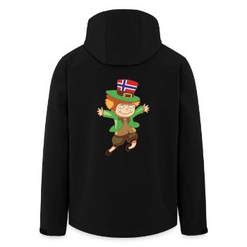 Goblin fable Leprechaun flag Norway gift - Men’s Recycled Softshell Jacket by Stanley/Stella - black - Back - AI Model Male 185 light (185cm)