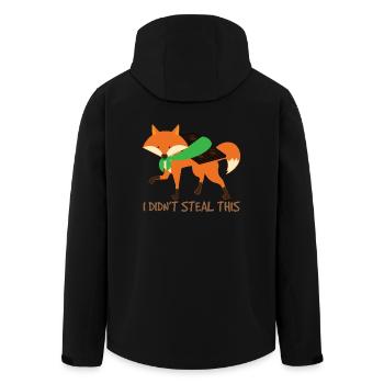 Lustiger Fuchs Fox Schokolade Trend Fun Geschenk - Recycelte Männer Softshell-Jacke von Stanley/Stella - Schwarz - Hinten - AI Model Male 185 light (185cm)
