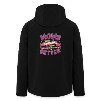 Mom Mother Mother's Day saying gift - Men’s Recycled Softshell Jacket by Stanley/Stella - black - Back - AI Model Male 185 light (185cm)