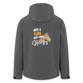 Juste une fille qui aime les chevaux cavalier à cheval - Veste softshell homme en polyester recyclé Stanley/Stella - noir - Dos - AI Model Male 185 light (185cm)