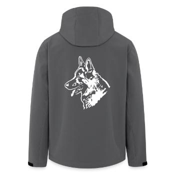 319 German Shepherd Dog - Men’s Recycled Softshell Jacket by Stanley/Stella - black - Back - AI Model Male 185 light (185cm)