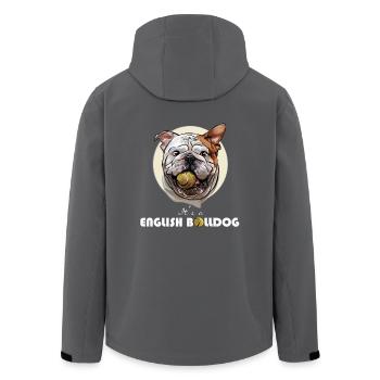 ENGLISH BULLDOG Englische Bulldogge Wilsigns Hunde - Recycelte Männer Softshell-Jacke von Stanley/Stella - Schwarz - Hinten - AI Model Male 185 light (185cm)