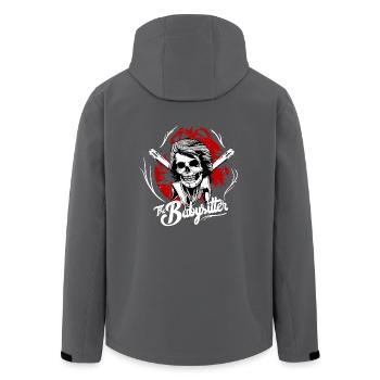 La Babysitter - Horreur - Halloween - Veste softshell homme en polyester recyclé Stanley/Stella - charbon - Dos - AI Model Male 185 light (185cm)