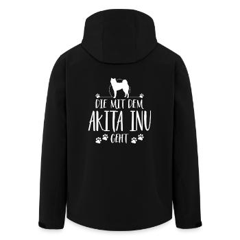 DIE MIT AKITA INU GEHT Wilsigns Hundespruch Hunde - Recycelte Männer Softshell-Jacke von Stanley/Stella - Schwarz - Hinten - AI Model Male 185 light (185cm)