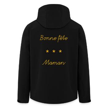 BONNE FÊTE MAMAN. MAMAN. FÊTE DES MÈRES - Veste softshell homme en polyester recyclé Stanley/Stella - noir - Dos - AI Model Male 185 light (185cm)