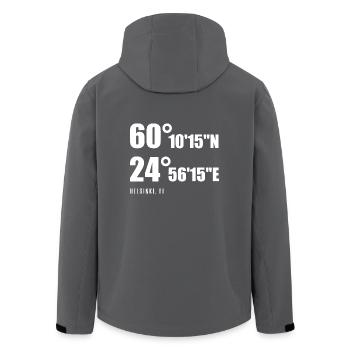 Helsinki - Veste softshell homme en polyester recyclé Stanley/Stella - charbon - Dos - AI Model Male 185 light (185cm)