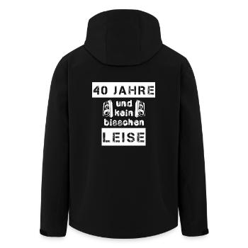 40 Jahre und kein bisschen leise - Geschenk - Recycelte Männer Softshell-Jacke von Stanley/Stella - Schwarz - Hinten - AI Model Male 185 light (185cm)