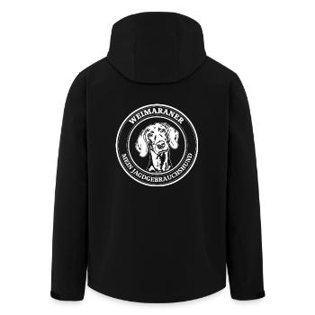 Weimaraner Jagdgebrauchshund Hunde Hund Wilsigns - Recycelte Männer Softshell-Jacke von Stanley/Stella - Schwarz - Hinten - AI Model Male 185 light (185cm)
