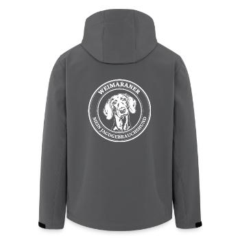 Weimaraner Jagdgebrauchshund Hunde Hund Wilsigns - Recycelte Männer Softshell-Jacke von Stanley/Stella - Anthrazit - Hinten - AI Model Male 185 light (185cm)