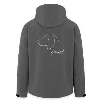 VIERÄUGEL Brandlbracke dog hunting dogs Wilsigns - Men’s Recycled Softshell Jacket by Stanley/Stella - anthracite - Back - AI Model Male 185 light (185cm)