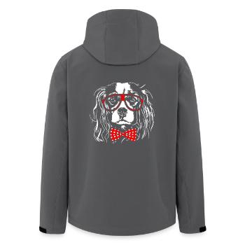 CAVALIER KING CHARLES SPANIEL Junge Wilsigns Hunde - Recycelte Männer Softshell-Jacke von Stanley/Stella - Anthrazit - Hinten - AI Model Male 185 light (185cm)