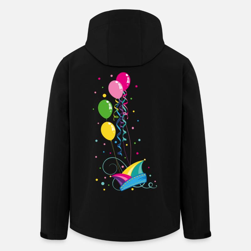 Karneval Fastnacht Narrenkappe Luftballon Fasching - Recycelte Männer Softshell-Jacke von Stanley/Stella - Schwarz