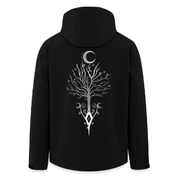 Arbre de lune occulte automne sombre - Veste softshell homme en polyester recyclé Stanley/Stella - noir - Dos - AI Model Male 185 light (185cm)