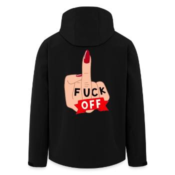 Va te faire foutre. Pour les dames qui aiment garder leurs distances* - Veste softshell homme en polyester recyclé Stanley/Stella - noir - Dos - AI Model Male 185 light (185cm)