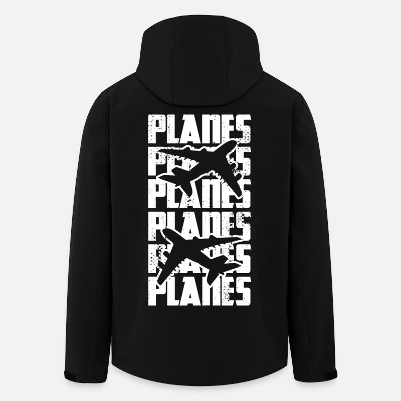 Flugzeuge - Recycelte Männer Softshell-Jacke von Stanley/Stella - Schwarz
