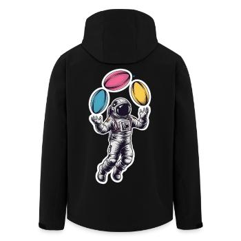 Astronaute Rugby Espace Espace Apesanteur - Veste softshell homme en polyester recyclé Stanley/Stella - noir - Dos - AI Model Male 185 light (185cm)