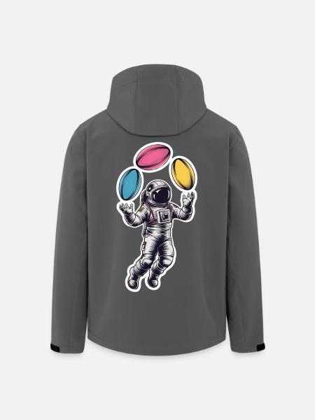 Astronaut Rugby Space Weightless - Men’s Recycled Softshell Jacket by Stanley/Stella - black