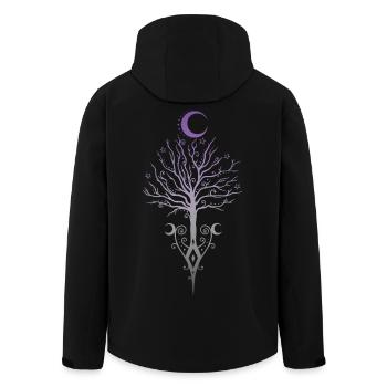 Arbre de lune occulte automne sombre - Veste softshell homme en polyester recyclé Stanley/Stella - noir - Dos - AI Model Male 185 light (185cm)