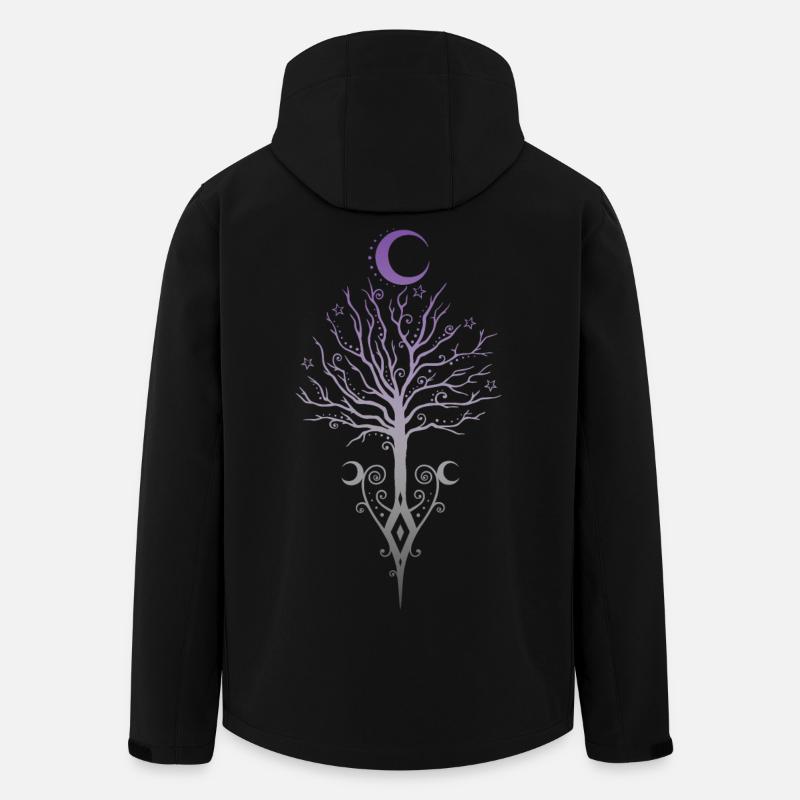 Arbre de lune occulte automne sombre - Veste softshell homme en polyester recyclé Stanley/Stella - noir