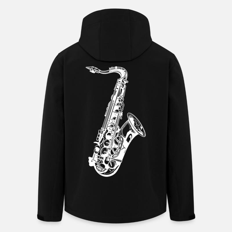 Saxophon Skizze - Recycelte Männer Softshell-Jacke von Stanley/Stella - Schwarz