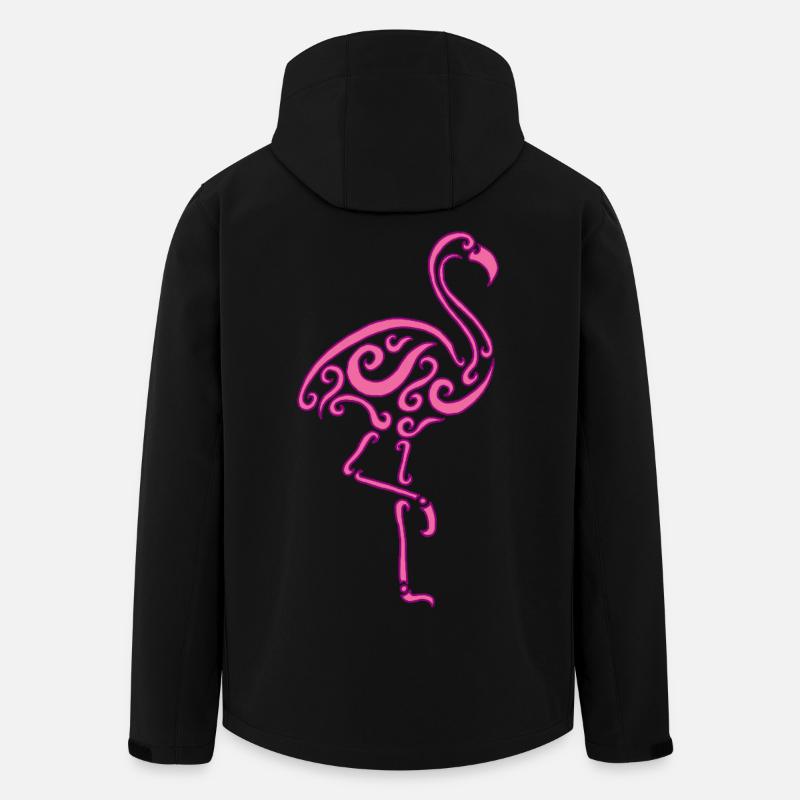 A pink bird - Men’s Recycled Softshell Jacket by Stanley/Stella - black