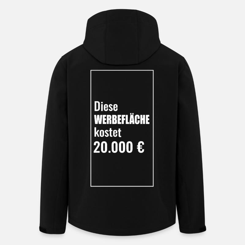 Humorvolle Werbeflächenmotive mit Geldpreis - Recycelte Männer Softshell-Jacke von Stanley/Stella - Schwarz