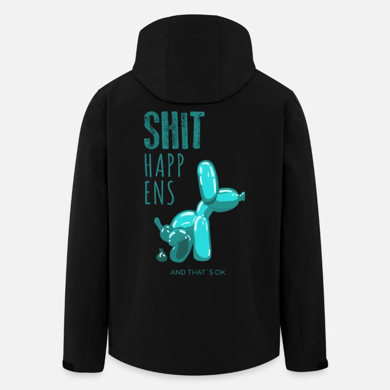 Shit happens, Ballondog  - Recycelte Männer Softshell-Jacke von Stanley/Stella - Schwarz
