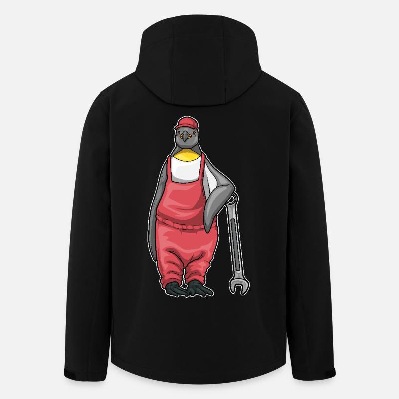 Clé mécanique Penguin - Veste softshell homme en polyester recyclé Stanley/Stella - noir