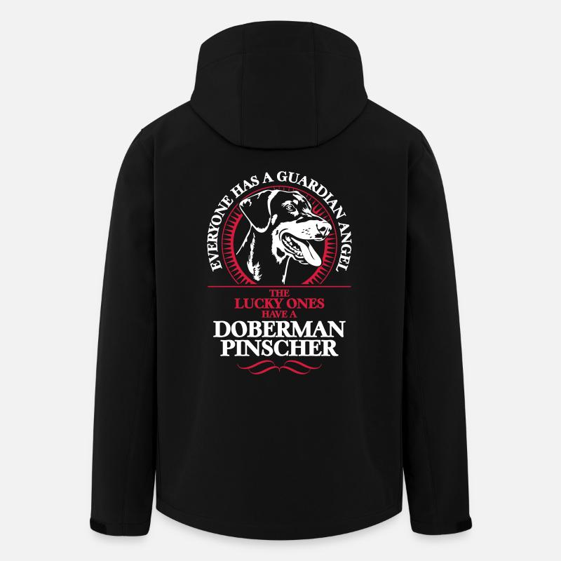 GUARDIAN ANGEL DOBERMAN PINSCHER - Men’s Recycled Softshell Jacket by Stanley/Stella - black
