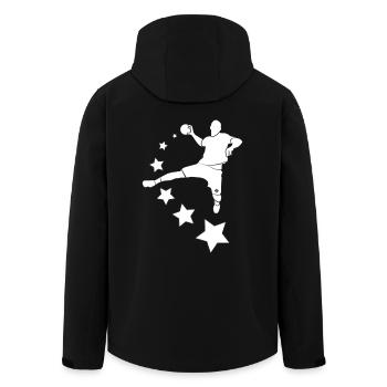 STARS - Recycelte Männer Softshell-Jacke von Stanley/Stella - Schwarz - Hinten - AI Model Male 185 light (185cm)