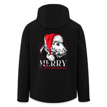 Santa Airedale Terrier Merry Christmas Wilsigns - Recycelte Männer Softshell-Jacke von Stanley/Stella - Schwarz - Hinten - AI Model Male 185 light (185cm)