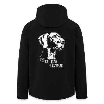 Adoré par un chien allemand à poil court Wilsigns - Veste softshell homme en polyester recyclé Stanley/Stella - noir - Dos - AI Model Male 185 light (185cm)